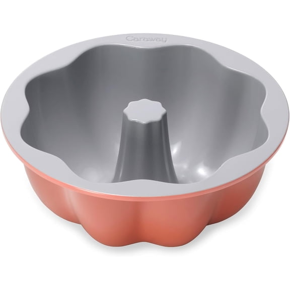 Caraway Fluted Cake Pan - 9.5” Non-Stick Ceramic Baking Pan - Ergonomic & Easy to Handle - Oven Safe up to 550ºF - Perracotta