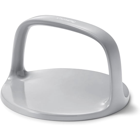 Caraway Grill Press with Handle - 100% Stainless Steel Body - Safe for Use with Pans and Grills - Ideal for Meat, Salmon, Tofu, Veggies - Gray