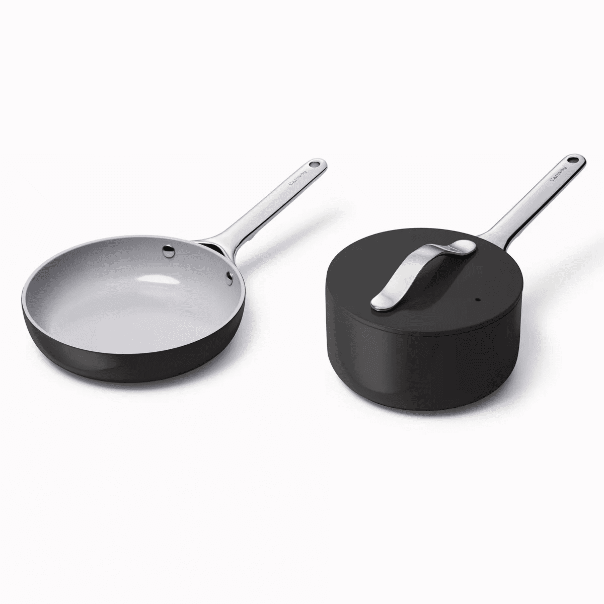 Caraway Home 2pc Ceramic Nonstick Mini Fry Pan and Mini Sauce Pan Set