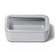 Caraway Glass Food Storage - 6.6 Cup Glass Container - Ceramic Coated Food Container - Non Stick - Dishwasher, Oven, Microwave Safe Gray