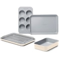 thumbnail image 1 of Caraway Mini Bakeware Set – Naturally Non-Stick, Non-Toxic Ceramic Coating – Compact Baking Pans Set for Small Kitchens & Ovens – Includes Baking Sheets, Muffin Pan, Cooling Rack & Storage - Cream, 1 of 6