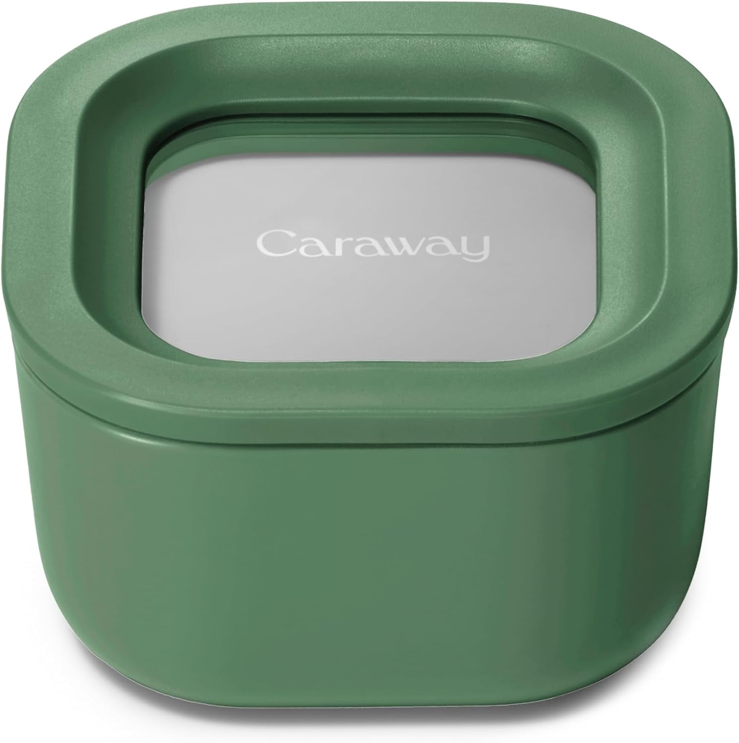 Caraway Mini Square Food Storage Container - 1.75 Cup Glass Storage ...