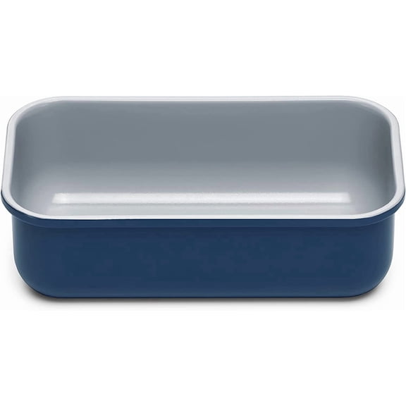 Caraway Non-Stick Ceramic 1 lb Loaf Pan - Naturally Slick Ceramic Coating - Perfect for Pound Cakes, Breads, & More - Navy