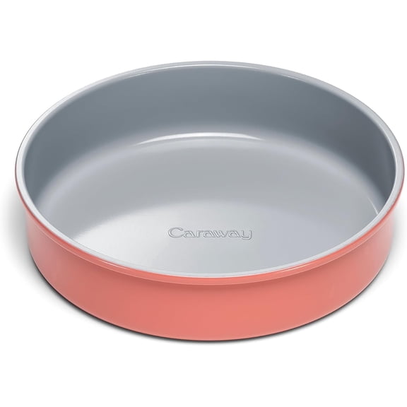 Caraway Non-Stick Ceramic 9” Circle Pan - Naturally Slick Ceramic Coating - Perfect for Birthday Cakes, Tartes, & More - Perracotta