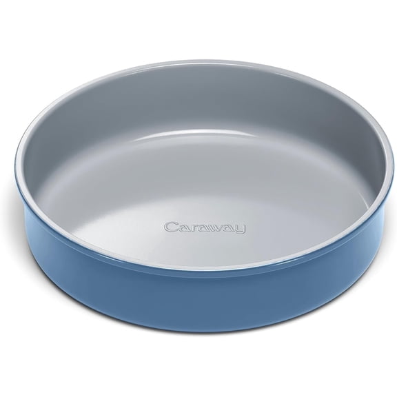 Caraway Non-Stick Ceramic 9” Circle Pan - Naturally Slick Ceramic Coating - Perfect for Birthday Cakes, Tartes, & More - Slate
