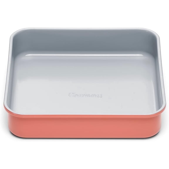 Caraway Non-Stick Ceramic 9” Square Pan - Naturally Slick Ceramic Coating - Perfect for Brownies, Lemon Bars, Cakes, & More - Perracotta