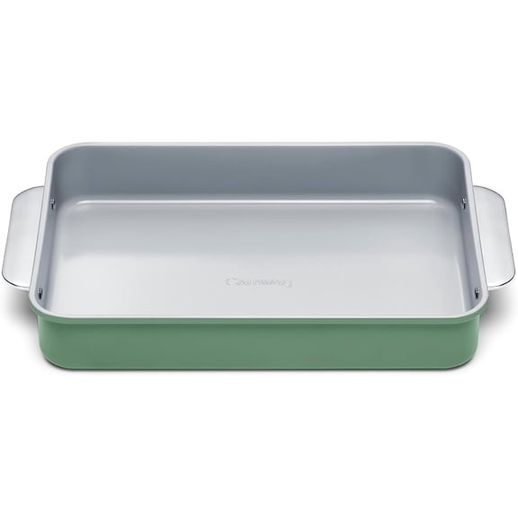 Caraway Non-Stick Ceramic 9”x13” Rectangle Pan - Naturally Slick Ceramic Coating - Perfect for Brownies, Lasagnas, and More - Sage