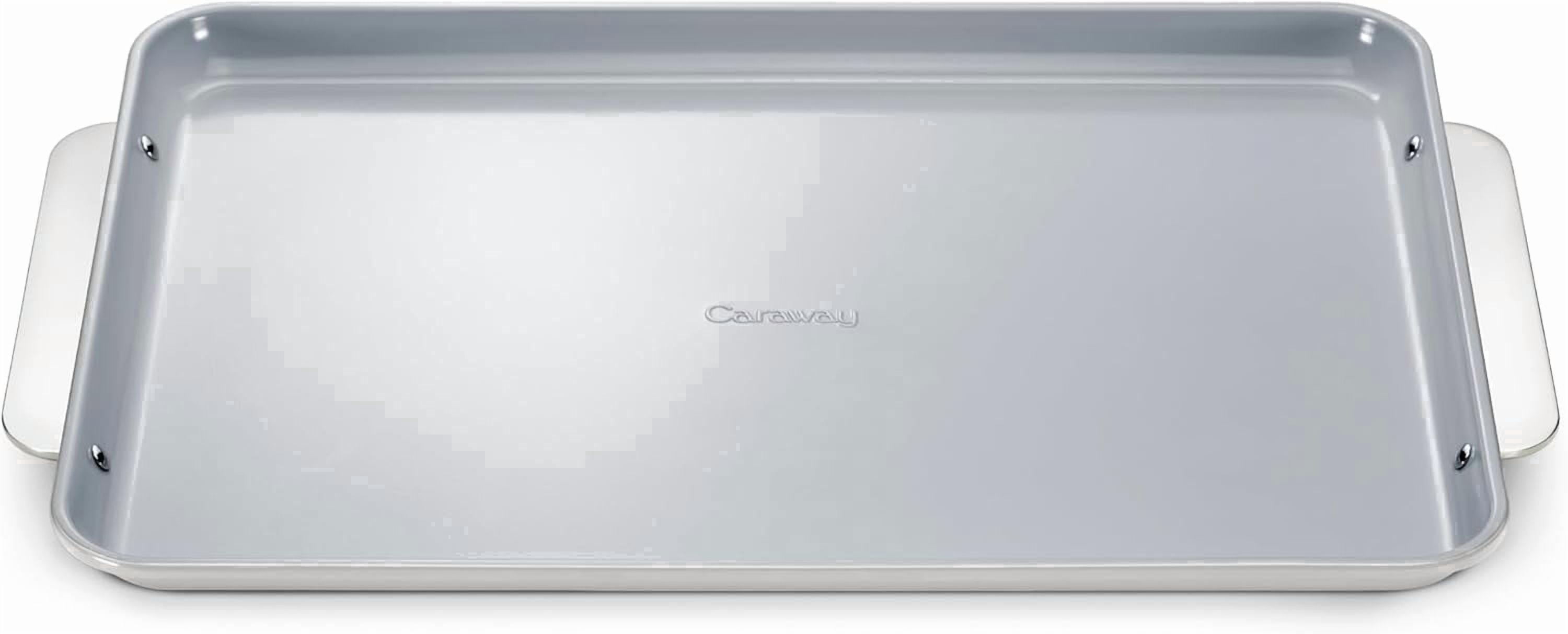 Caraway Non-Stick Ceramic Baking Sheet - Naturally Slick Ceramic Coating - Perfect for Baking, Roasting, and More - Large (18" x 13") - Gray