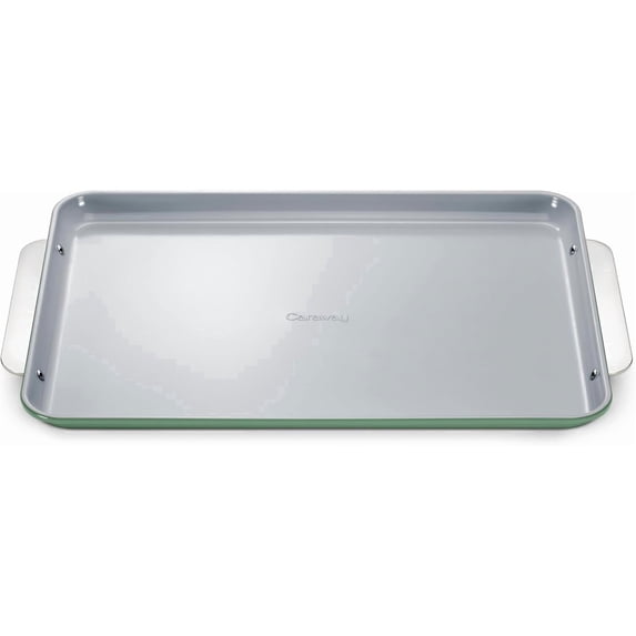 Caraway Non-Stick Ceramic Baking Sheet - Naturally Slick Ceramic Coating - Perfect for Baking, Roasting, and More - Large (18" x 13") - Sage