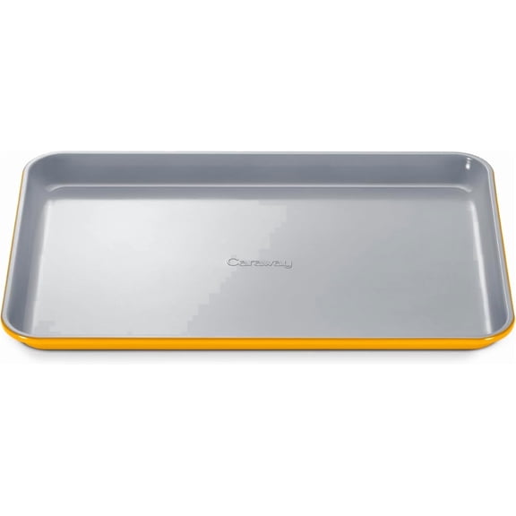 Caraway Non-Stick Ceramic Baking Sheet - Naturally Slick Ceramic Coating - Perfect for Baking, Roasting, and More - Medium (15" x 10") - Marigold