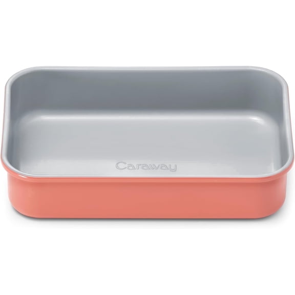 Caraway Nonstick 9” x 6.5” Small Rectangle Baking Pan – Aluminized Steel Core – Deep Ceramic Baking Pan for Casseroles, Lasagna & More - Perracotta
