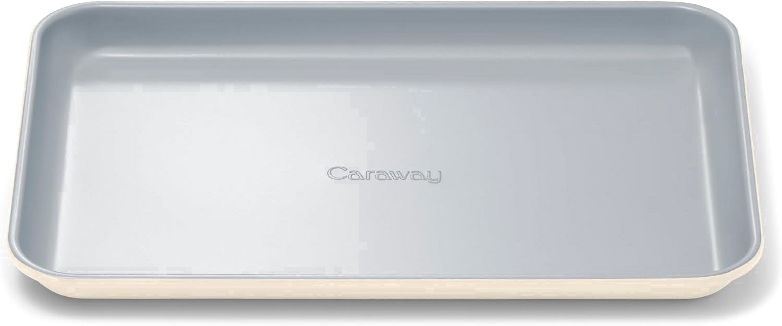 Caraway Nonstick Ceramic Small Baking Sheet (9x13”) – Aluminized Steel Core – Mini Sheet Pan for Baking, Roasting & More - Cream