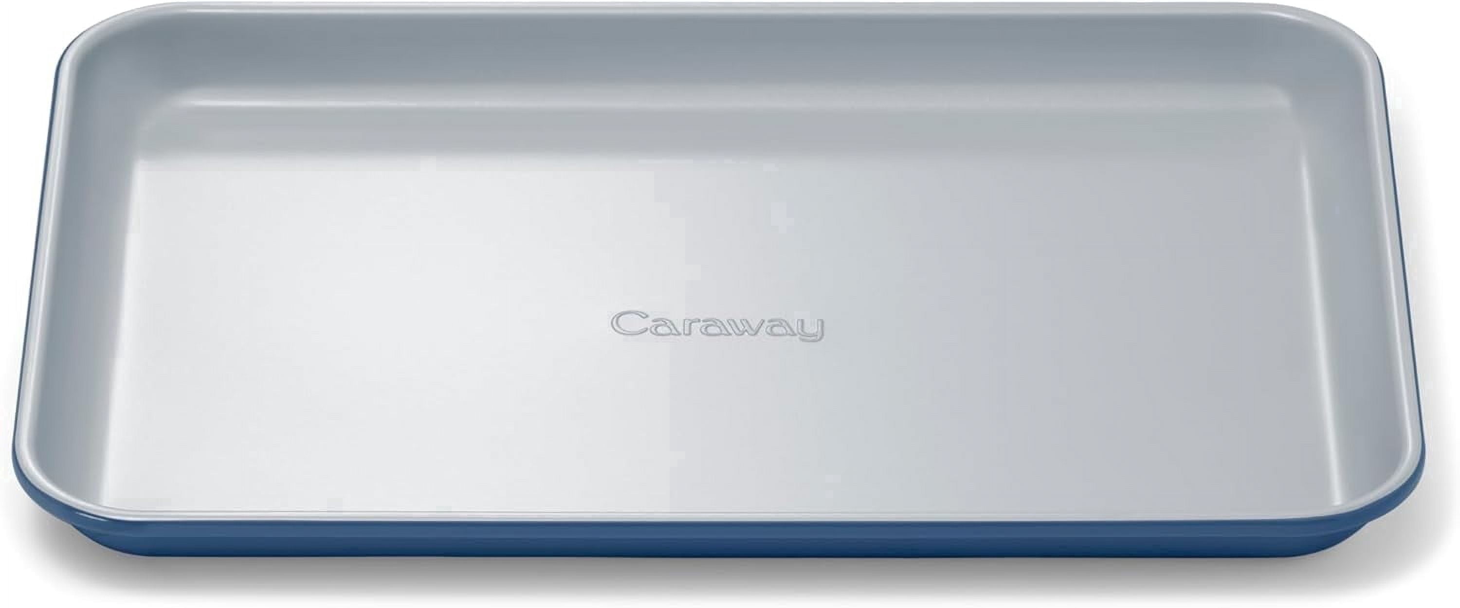 Caraway Nonstick Ceramic Small Baking Sheet (9x13”) – Oven Safe – Aluminized Steel Core – Mini Sheet Pan for Baking, Roasting & More - Navy