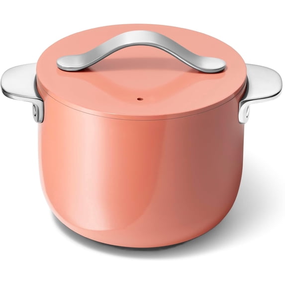 Caraway Petite Cooker - 2 Qt Ceramic Coated Pot - Free From Forever Chemicals - Perfect for Rice, Grains, or Sauces - Perracotta