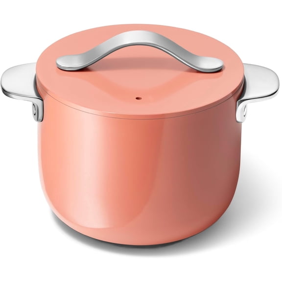 Caraway Petite Cooker - 2 Qt Ceramic Coated Pot - Free From Forever Chemicals - Perfect for Rice, Grains, or Sauces - Perracotta