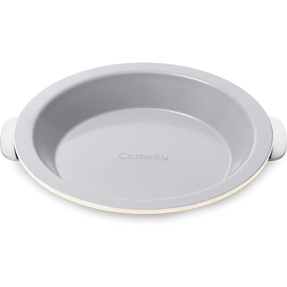 Caraway Pie Pan - 9” Non-Stick Ceramic Baking Pan with Handles - Oven Safe up to 550ºF - Cream