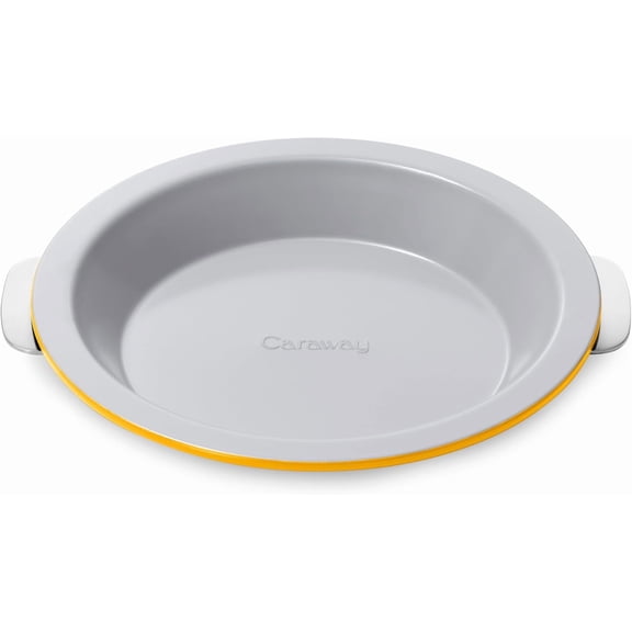 Caraway Pie Pan - 9” Non-Stick Ceramic Baking Pan with Handles - Oven Safe up to 550ºF - Marigold