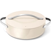 Caraway Rondeau - 6 Qt Non-Stick Pan with Lid - Free From Forever Chemicals - Perfect for Searing, Braising, Roasting - Cream