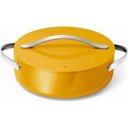Caraway Rondeau - 6 Qt Non-Stick Pan with Lid - Perfect for Searing, Braising, Roasting - Marigold