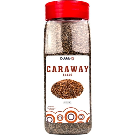 Caraway Seeds - 8 oz. ? Non GMO, Kosher, Halal, and Gluten Free ? Dubble O Brand