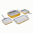 thumbnail image 1 of Caraway Square Cookware Set - Square Pans Set - Perfect for Griddling, Toasting, Searing, Roasting, and More - Non-Stick Ceramic Coated Pans - Marigold, 1 of 6