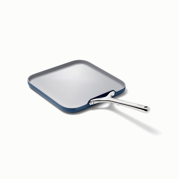 Caraway Square Griddle Pan - 11” Square Pan - Non-Stick Ceramic Coated - Oven Safe & Compatible with All Stovetops - Navy