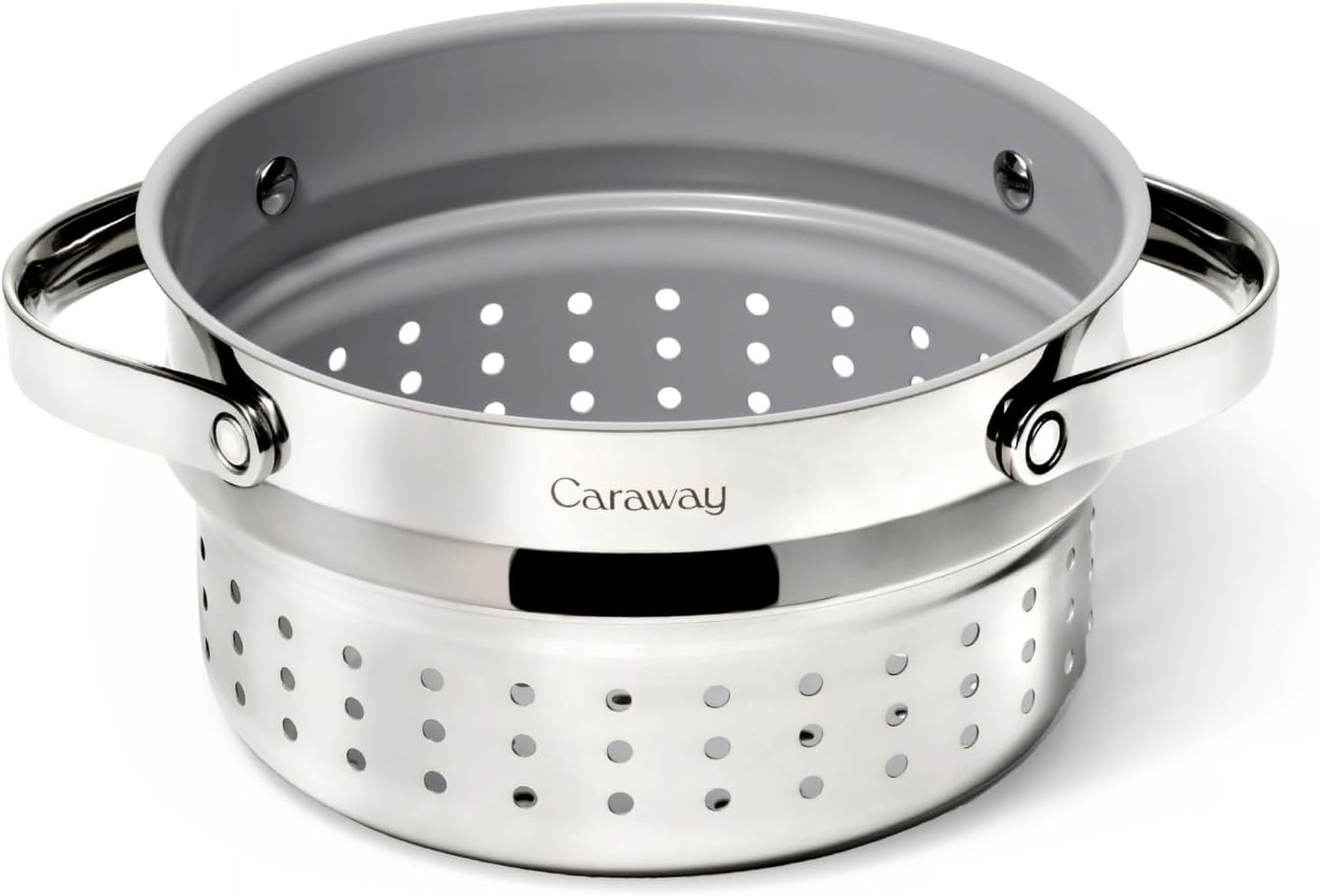 Caraway 6.5 Qt Stainless Steel Dutch Oven - 5-Ply, Oven & Stovetop Safe, Non-Toxic, PTFE/PFOA Free