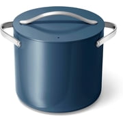 Caraway Stock Pot - 12 Qt Ceramic Coated With - Large for Bigger Batches - Navy