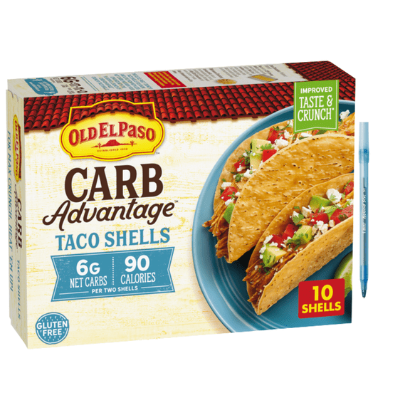 Carb Advantage Gluten Free Crunchy Taco Shells 4.6 oz