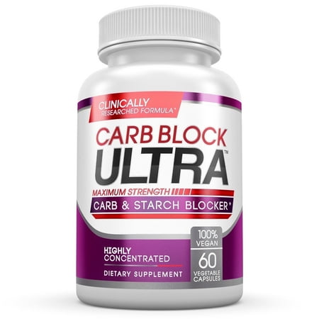 Carb Block Ultra Starch Blocker with White Kidney Bean, 60 Gluten-Free Capsules