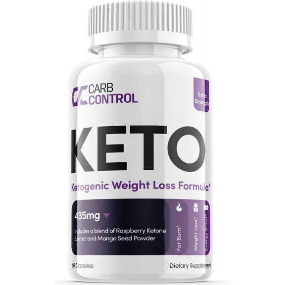 Carb Control Keto - Ketogenic Weight Loss - Energy & Focus Boosting Dietary Supplements for Weight Management & Metabolism - Advanced Fat Burn Raspberry Ketones Pills - 60 Capsules (1 Pack)