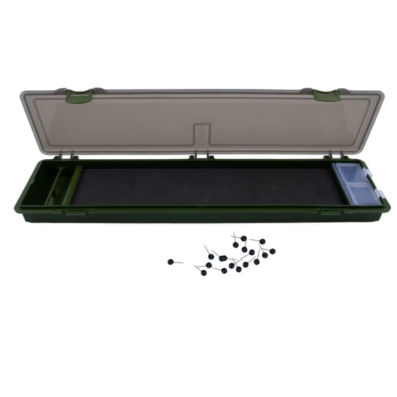 Carb Fishing Hair Rig Tackle Box for Storage of Rigs and Accessories  PP Material, Portable Detachable Design, 34.5 x 9 x 3 cm, Green