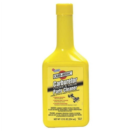 Carb Medic M4816 Carburetor Cleaner, 12 oz, Plastic Bottle, Light Yellow-Amber, Liquid