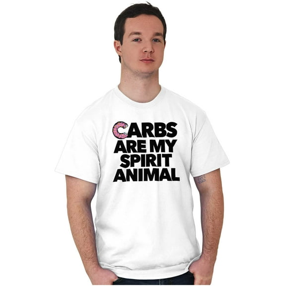 Carb Spirit Animal Donut Pizza Foodie Men's Graphic T Shirt Tees Brisco Brands X