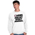 thumbnail image 1 of Carb Spirit Animal Donut Pizza Foodie Plus Size Long Sleeve Graphic Tee Shirt Brisco Brands 2X, 1 of 5