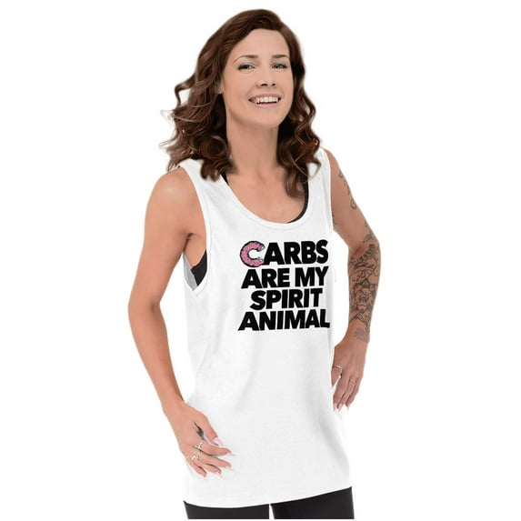 Carb Spirit Animal Donut Pizza Foodie Tank Top T Shirts Men Women Brisco Brands S