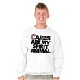 thumbnail image 1 of Carb Spirit Animal Donut Pizza Foodie Unisex Plus Fleece Graphic Sweatshirt Brisco Brands 2X, 1 of 5
