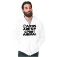 thumbnail image 1 of Carb Spirit Animal Donut Pizza Foodie Unisex Fleece Graphic Zip Up Hoodie Brisco Brands 2X, 1 of 5