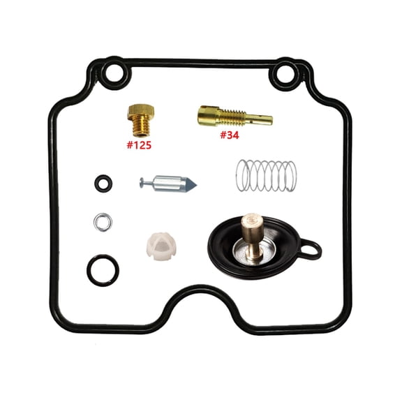 CarbForge Motorcycle Carburetor Rebuild Kit for Yamaha XTZ125E 2013-2023 125cc 125 Float