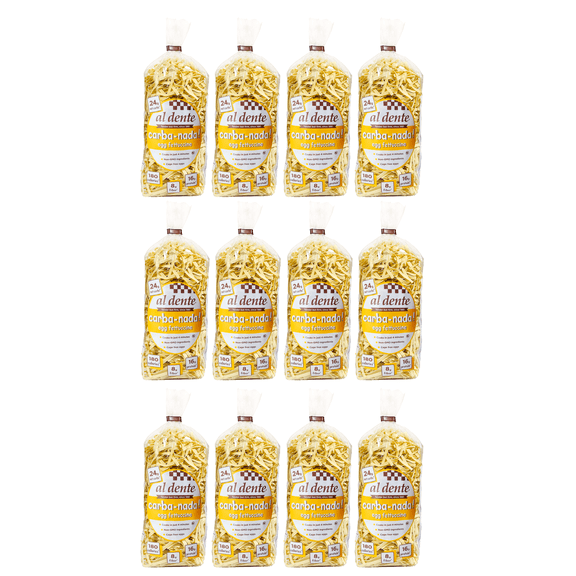 Carba-Nada Reduced Carb Pasta by Al Dente Pasta Company - Egg Fettuccine (10 oz) Size: 12-Pack
