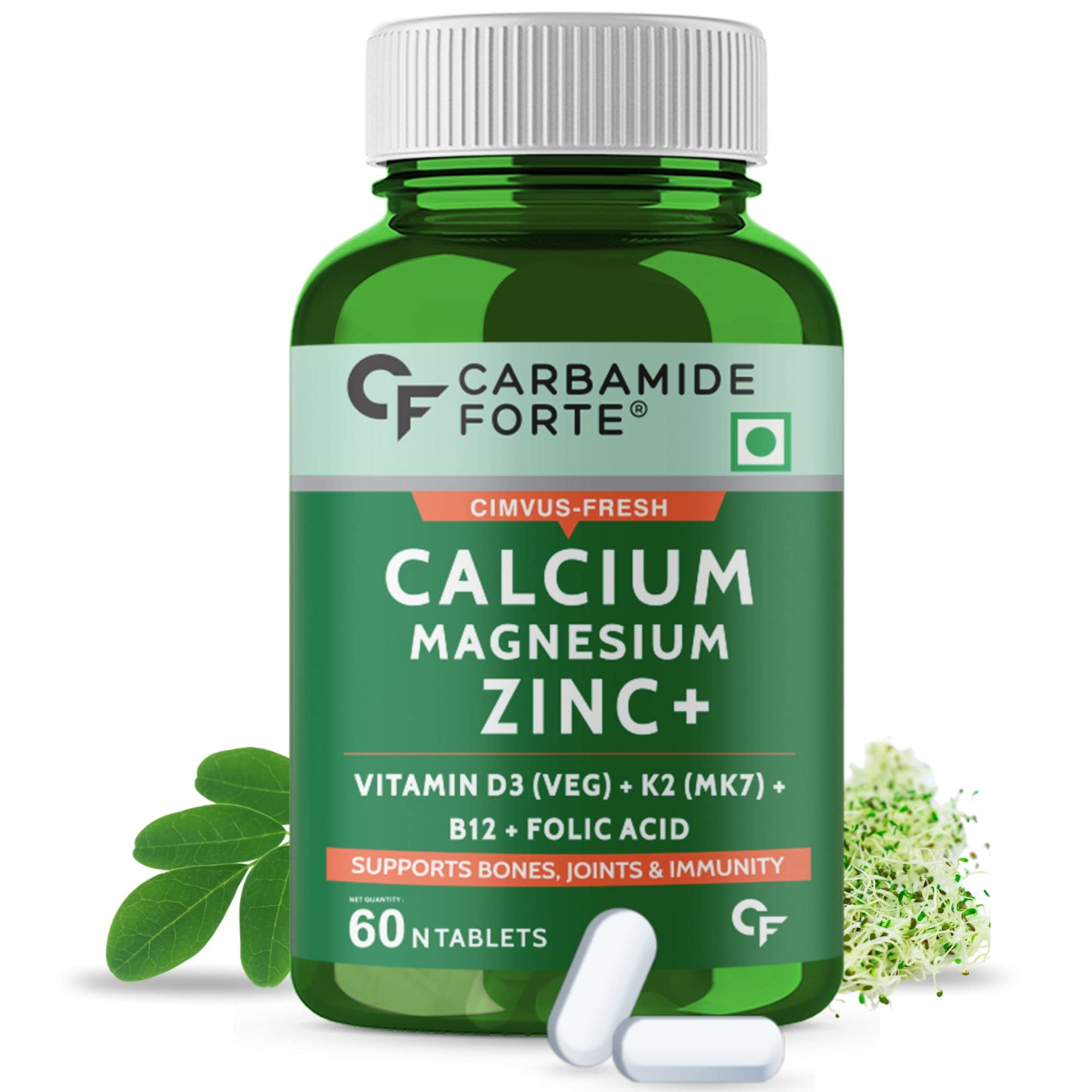 Carbamide Forte Calcium 1200mg with Magnesium,Zinc,Vitamin D, K2 & B12