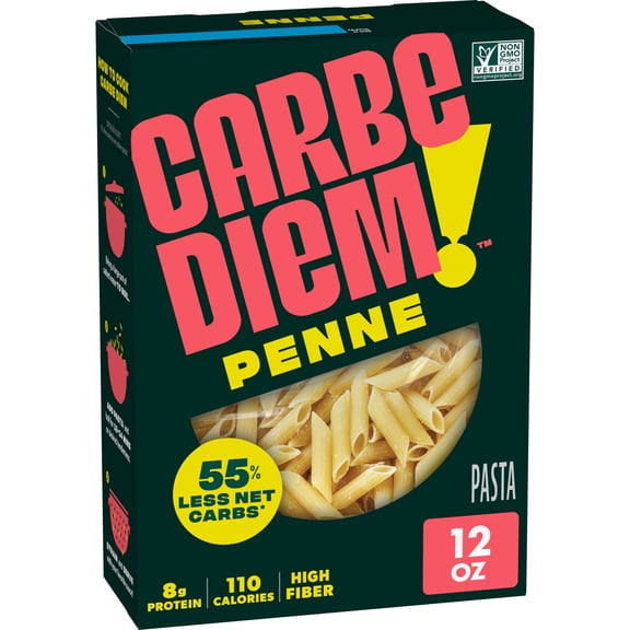 Carbe Diem High Fiber Penne Pasta, Dairy-Free & Wheat-Free, 12 oz