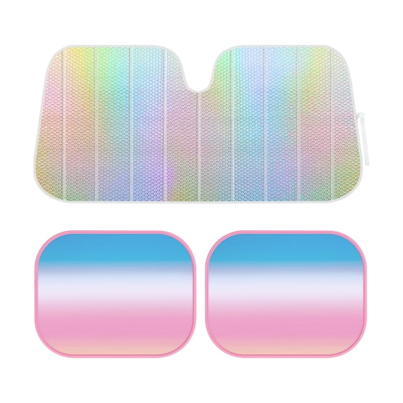 Carbella 3-Piece Automotive Sunshade Pack for Cars, Trucks, SUVs Gift Idea Block UV Rays Sun Protection