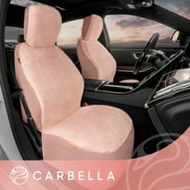 Carbella Pink Faux Fur Front Seat Covers for Cars Trucks SUV,Soft Faux Sheepskin Car Seat Covers for Front Seats