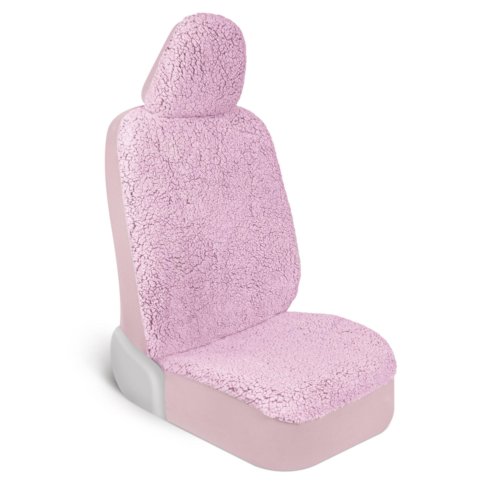 Carbella Plush Sherpa Fleece Car Seat Cover, 1 Piece Pink Seat Cover — free download