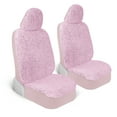 thumbnail image 1 of Carbella Plush Sherpa Fleece Car Seat Covers, 2 Pack Pink Seat Cover for Cars with Soft Cushioned Touch, Cute Automotive Interior Protector for Trucks Van SUV, 1 of 7