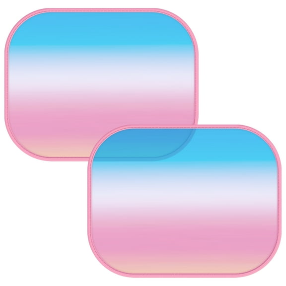 Carbella Rainbow Sunset Car Window Shades 2-Pack, Stylish Car Window Covers with Multicolor Finish, Blocks Heat and Glare, Ideal Car Shade for Kids Pets Baby Travel, Sun Shade for Car Window