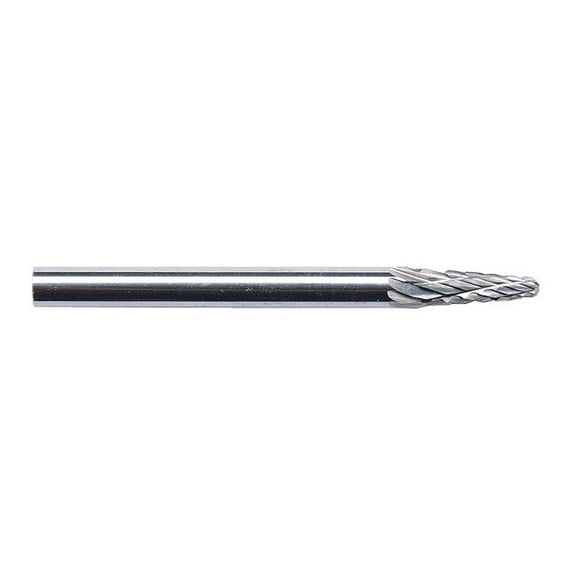 Manufacturer Varies Carbide Bur,Taper Radius End,1/4 19D918