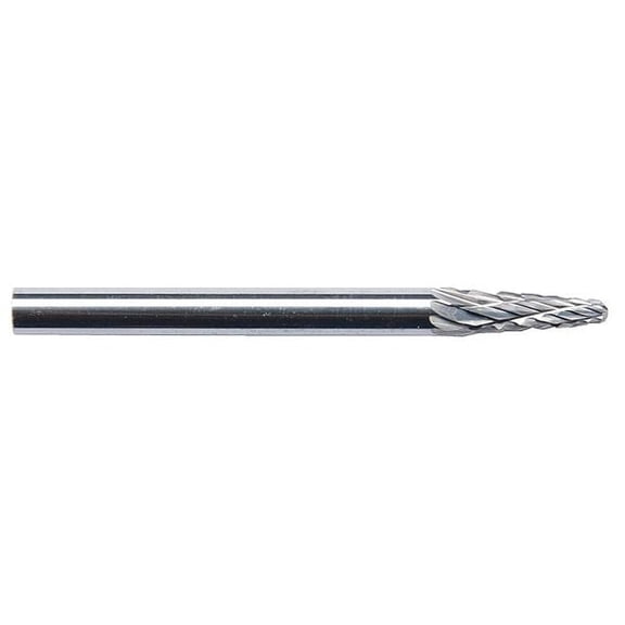 Manufacturer Varies Carbide Bur,Taper Radius End,1/4 19D918