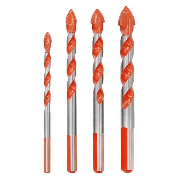 HOOWIFFY Multi Purpose Drill Bits Triangle Head Drill Bits Alloy 4Pcs 11x0.9Cm